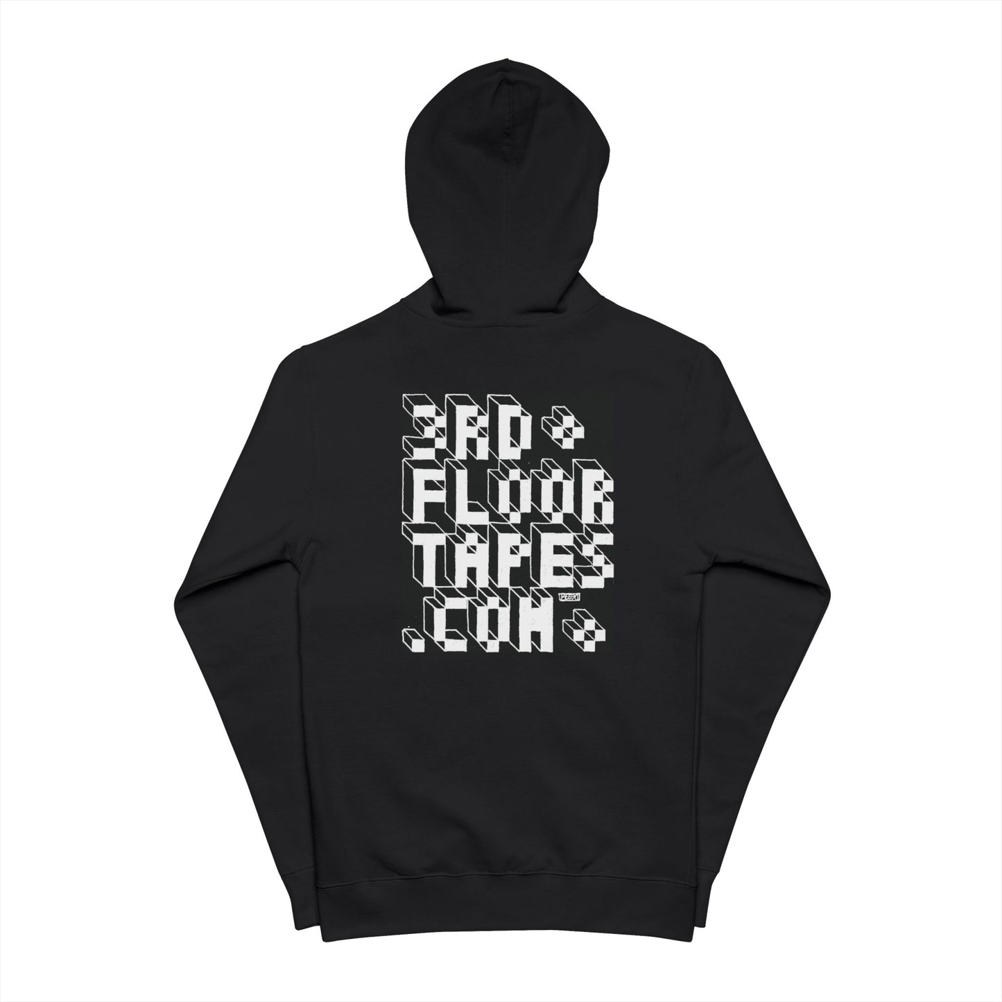 Unisex 3rd Floor Tapes Logo Fleece Zip Hoodie (Printed to order; Logo by Alex Borrego)