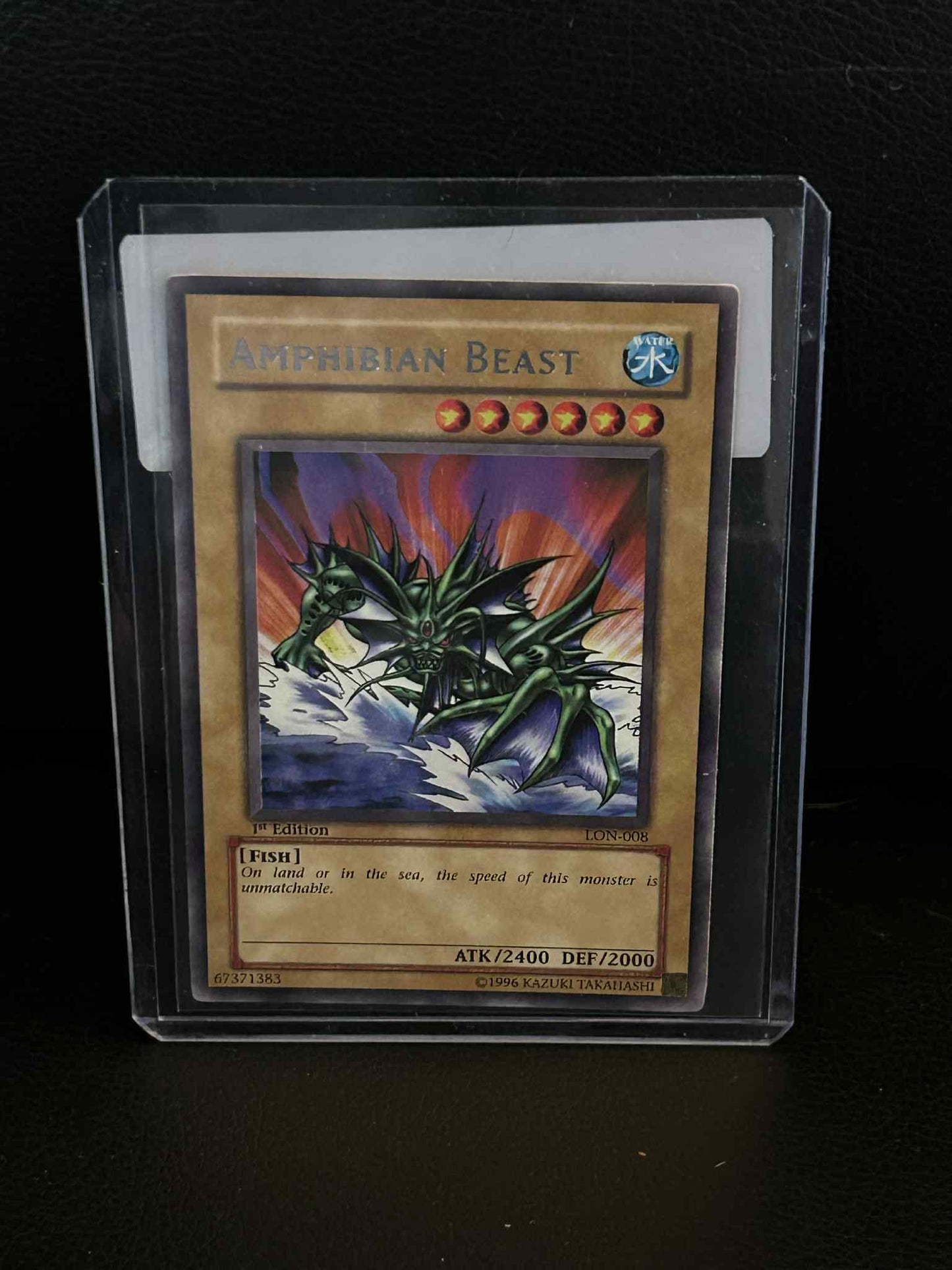 Amphibian Beast - LON-008 - Rare - 1st Edition Labyrinth of Nightmare Yu-Gi-Oh