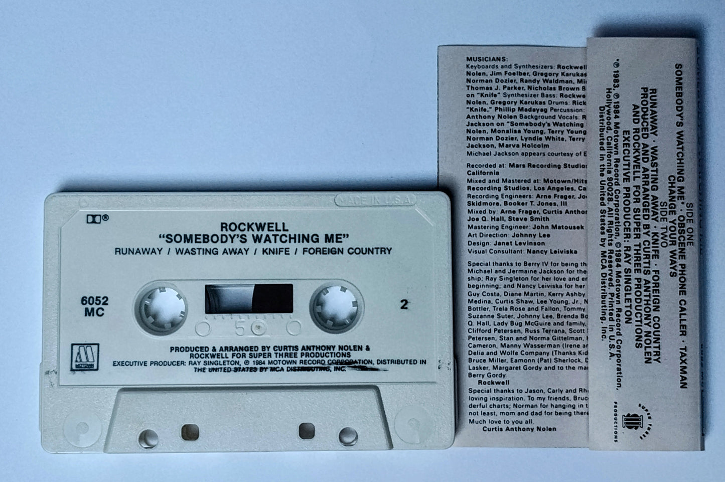 Rockwell - "Somebody's Watching Me" - CASSETTE TAPE (DOLBY) VG+/VG