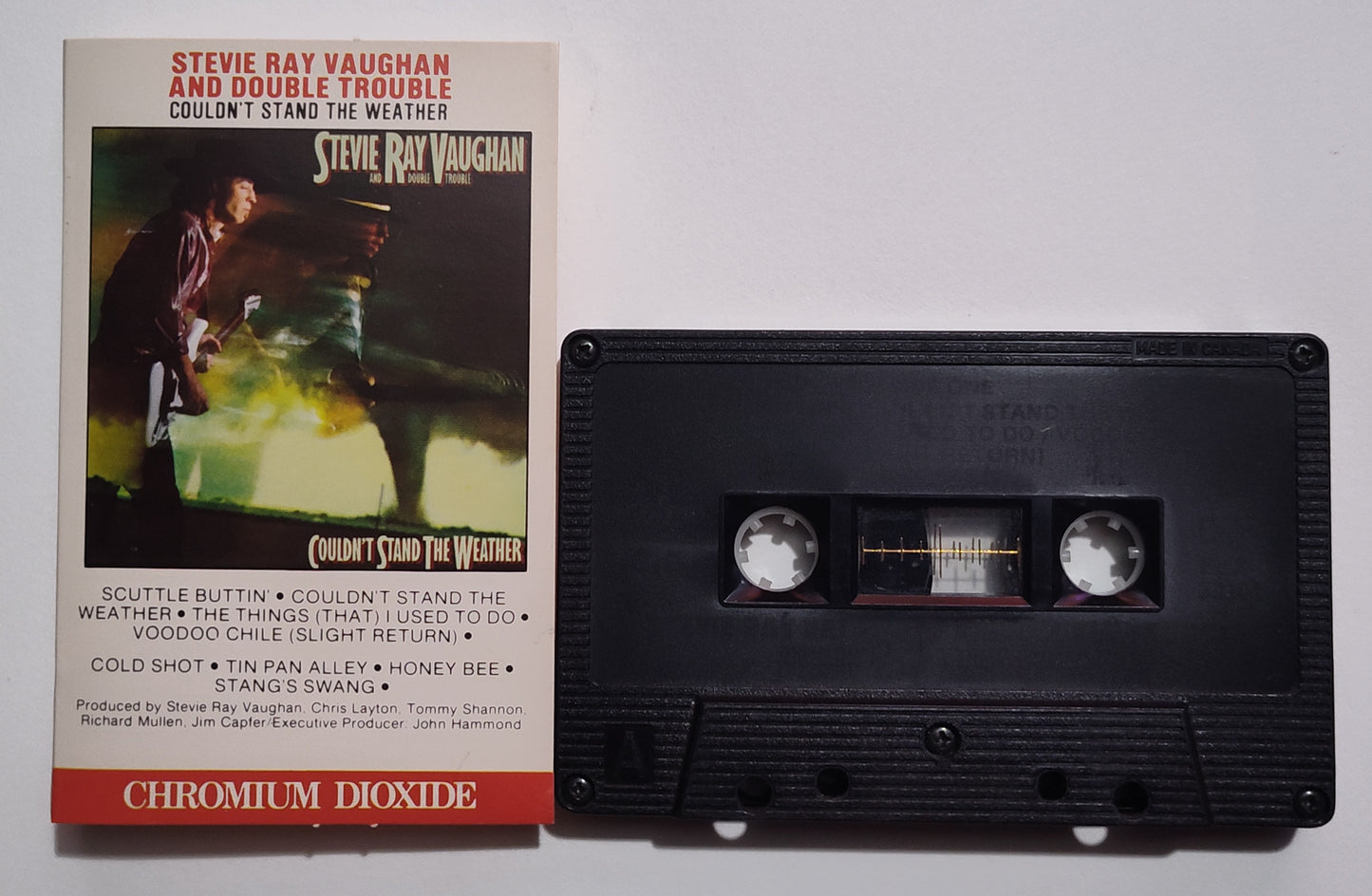 Stevie Ray Vaughan And Double Trouble - "Couldn't Stand The Weather" - CASSETTE TAPE (Canada; black shell; DOLBY) VG+/G+