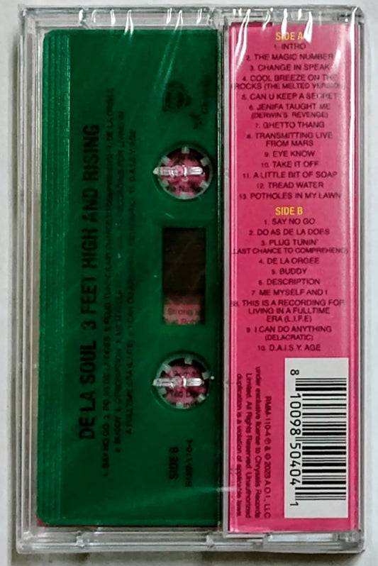 De La Soul - “3 Feet High And Rising (Reissue)” - CASSETTE TAPE (Green Shell) M/M (Sealed) *🌟*