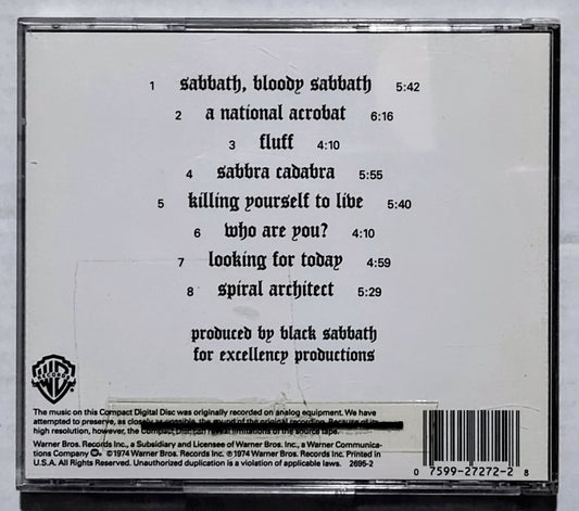 Black Sabbath - “Sabbath Bloody Sabbath” - COMPACT DISC VG+/VG+ *🌟*