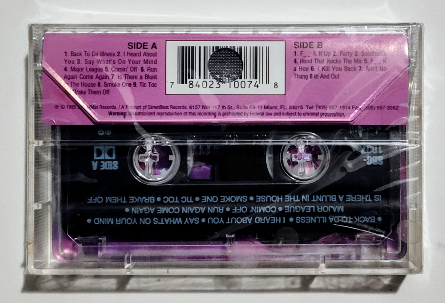 Jammin' G - "Back To Da Illness" - CASSETTE TAPE NM/M (Sealed; tiny crack on back of case)