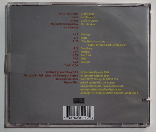 Karate - "Pockets" - INDIE COMPACT DISC G+/VG (Cut in spine)