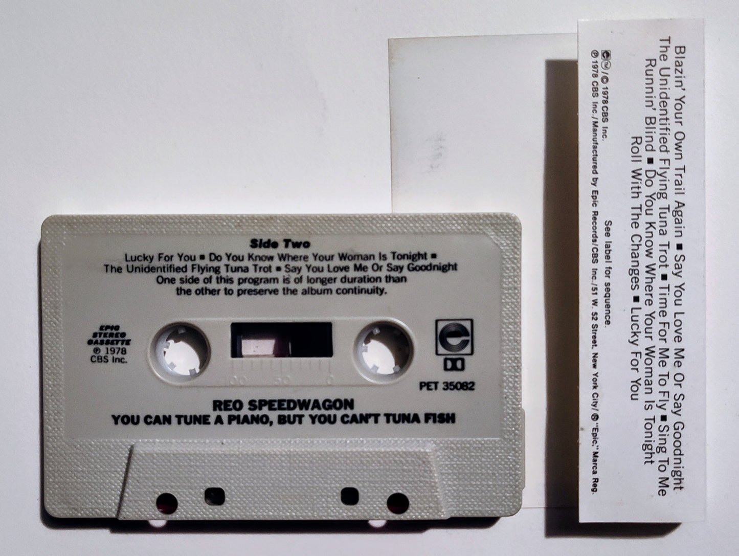 REO Speedwagon - "You Can Tune A Piano But You Can't Tuna Fish" - CASSETTE TAPE (DOLBY) G+/VG+