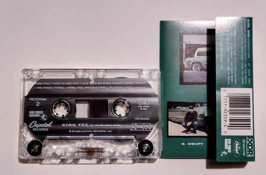 King Tee - "At Your Own Risk" - CASSETTE TAPE (DOLBY HX PRO B NR) VG+/VG+