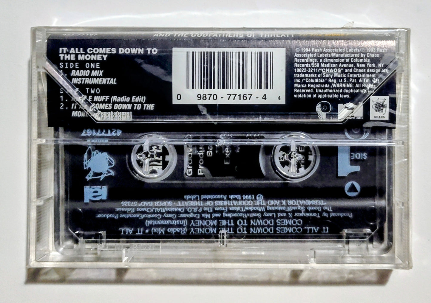 Terminator X & The Godfathers Of Threatt - "It All Comes Down To The Money" - CASSETTE TAPE (MAXI) M/M (Sealed)
