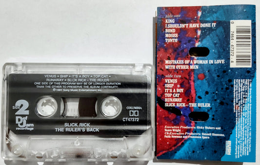 Slick Rick - “The Ruler’s Back” - CASSETTE TAPE VG+/VG+