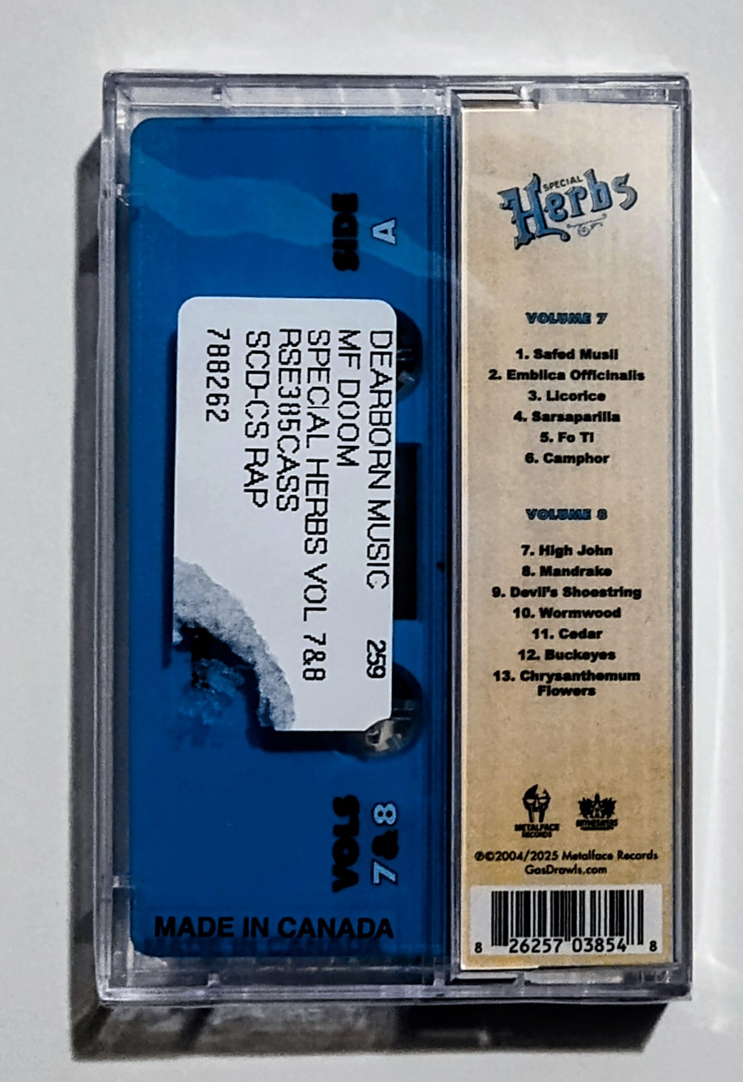 MF Doom as Metal Fingers - "Special Herbs (Instrumentals; 5-Tape Complete Set)" - CASSETTE TAPE M/M (All Sealed)