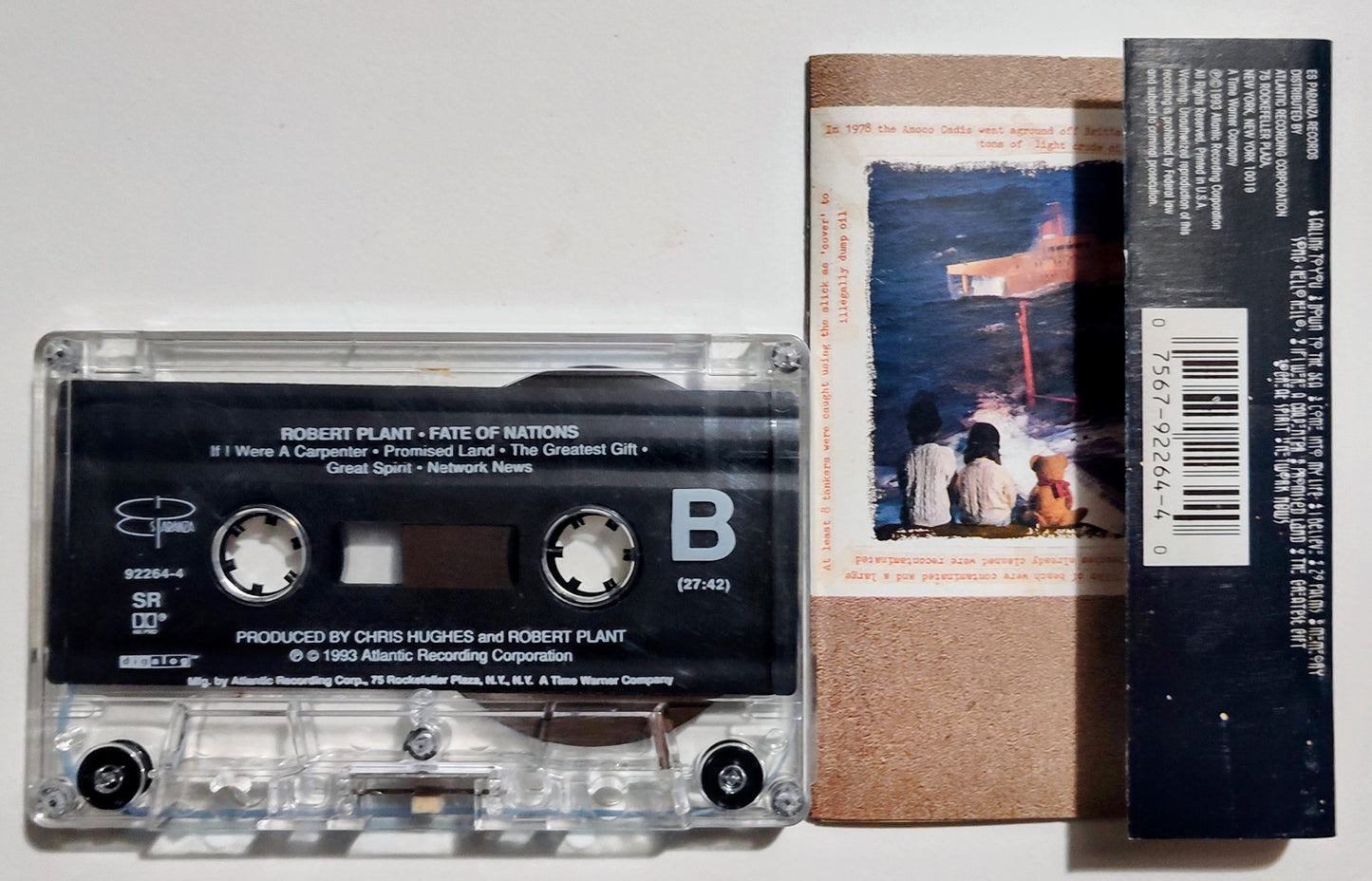 Robert Plant - "Fate Of Nations" - CASSETTE TAPE VG+/VG