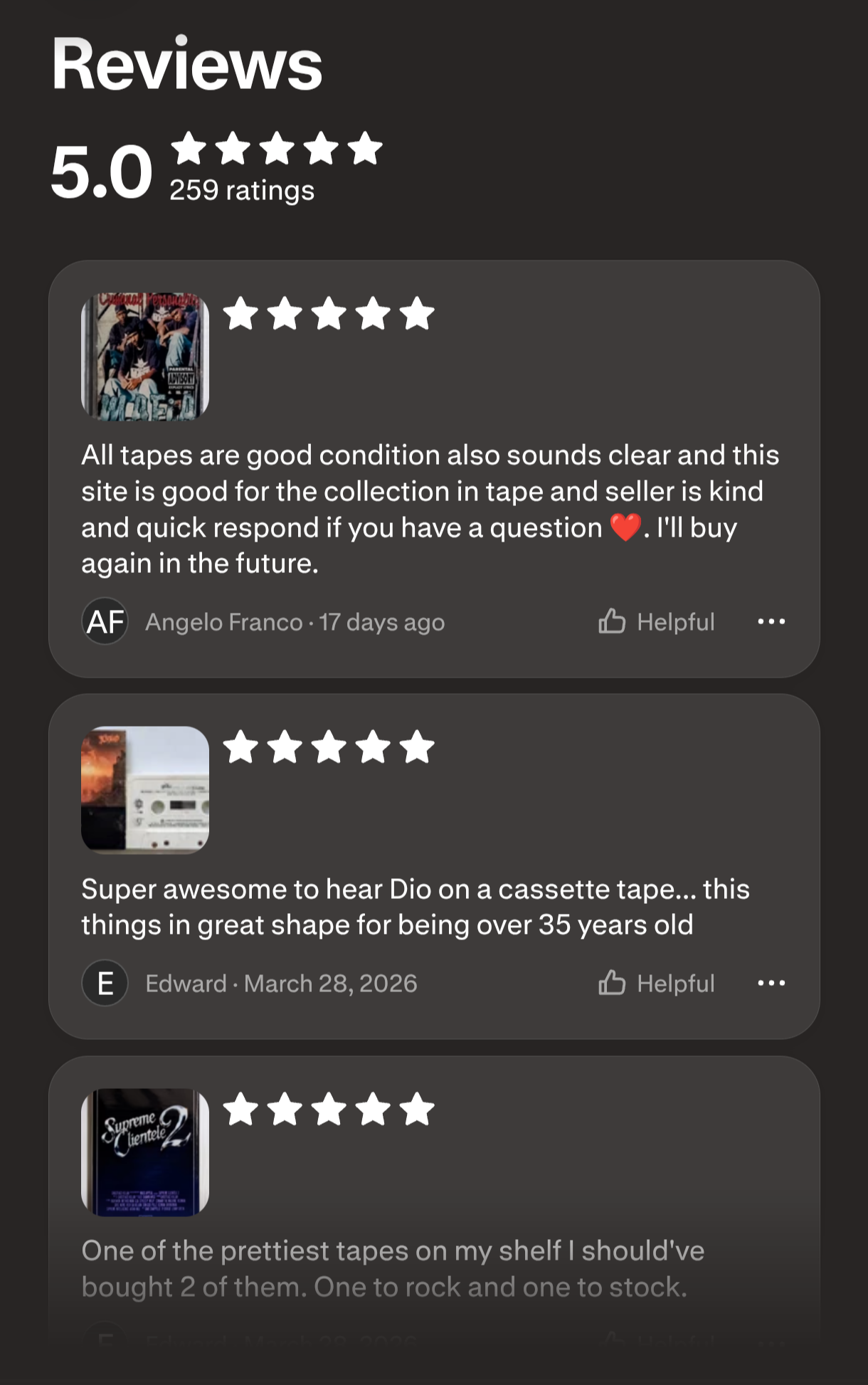 Customer Reviews And Endorsements (PHOTOS)