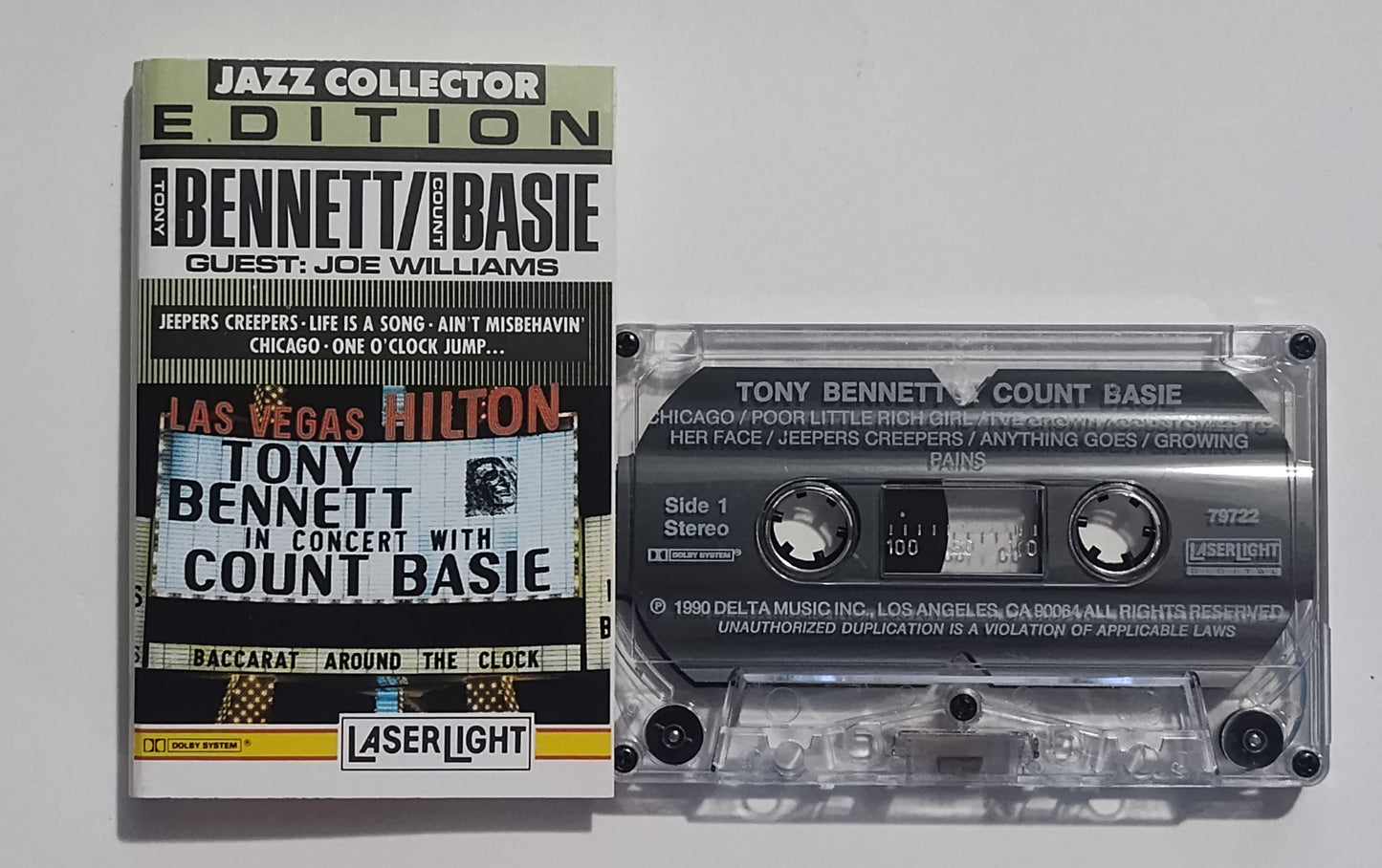 Count Basie + Tony Bennett - "Tony Bennett In Concert With Count Basie" - CASSETTE TAPE (DOLBY Stereo) VG+/VG+
