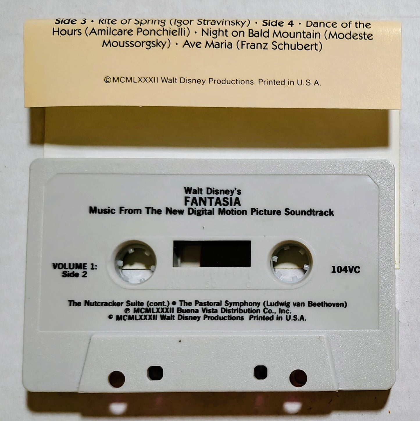 Irwin Kostal - "Fantasia - Music from the Walt Disney New Digital Motion Picture Soundtrack (Volume 1*)" - CASSETTE TAPE VG/VG+ (*J card/cover says volume 2; tape is volume 1)