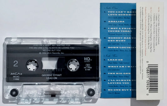George Strait - “Lead On” - CASSETTE TAPE VG+/VG+