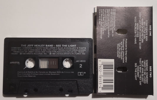 Jeff Healey Band - "See The Light" - CASSETTE TAPE (Canada; black shell; DOLBY) VG+/VG+