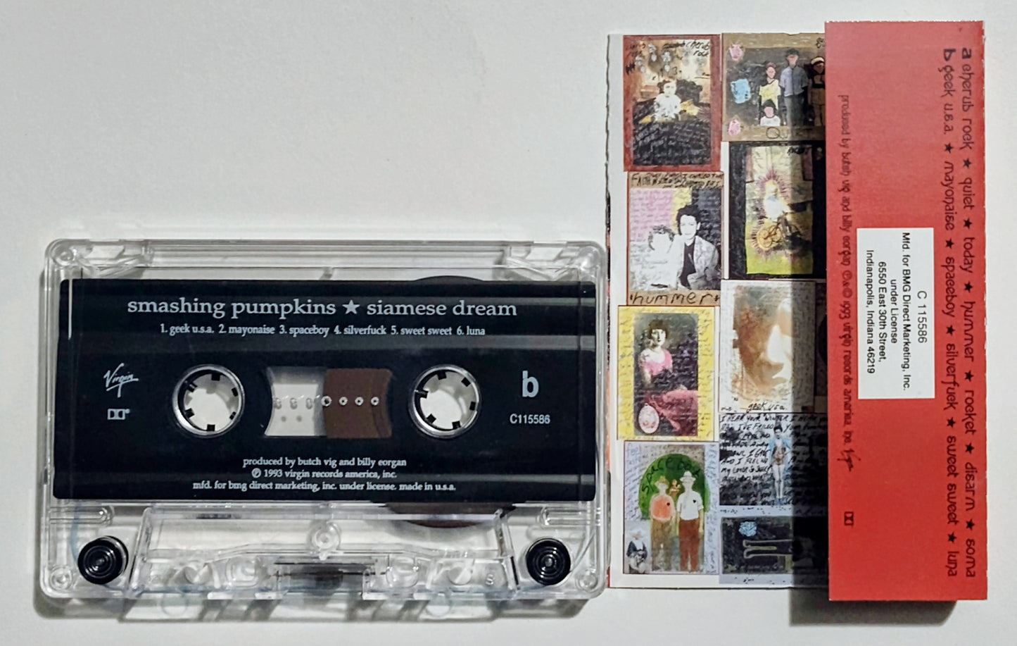 Smashing Pumpkins - "Siamese Dream" - CASSETTE TAPE (BMG; DOLBY) NM/VG+