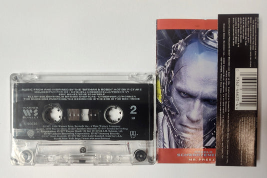 Various Artists - "Music From And Inspired By The Batman & Robin Motion Picture" - CASSETTE TAPE (SR;DOLBY B NR) VG/VG