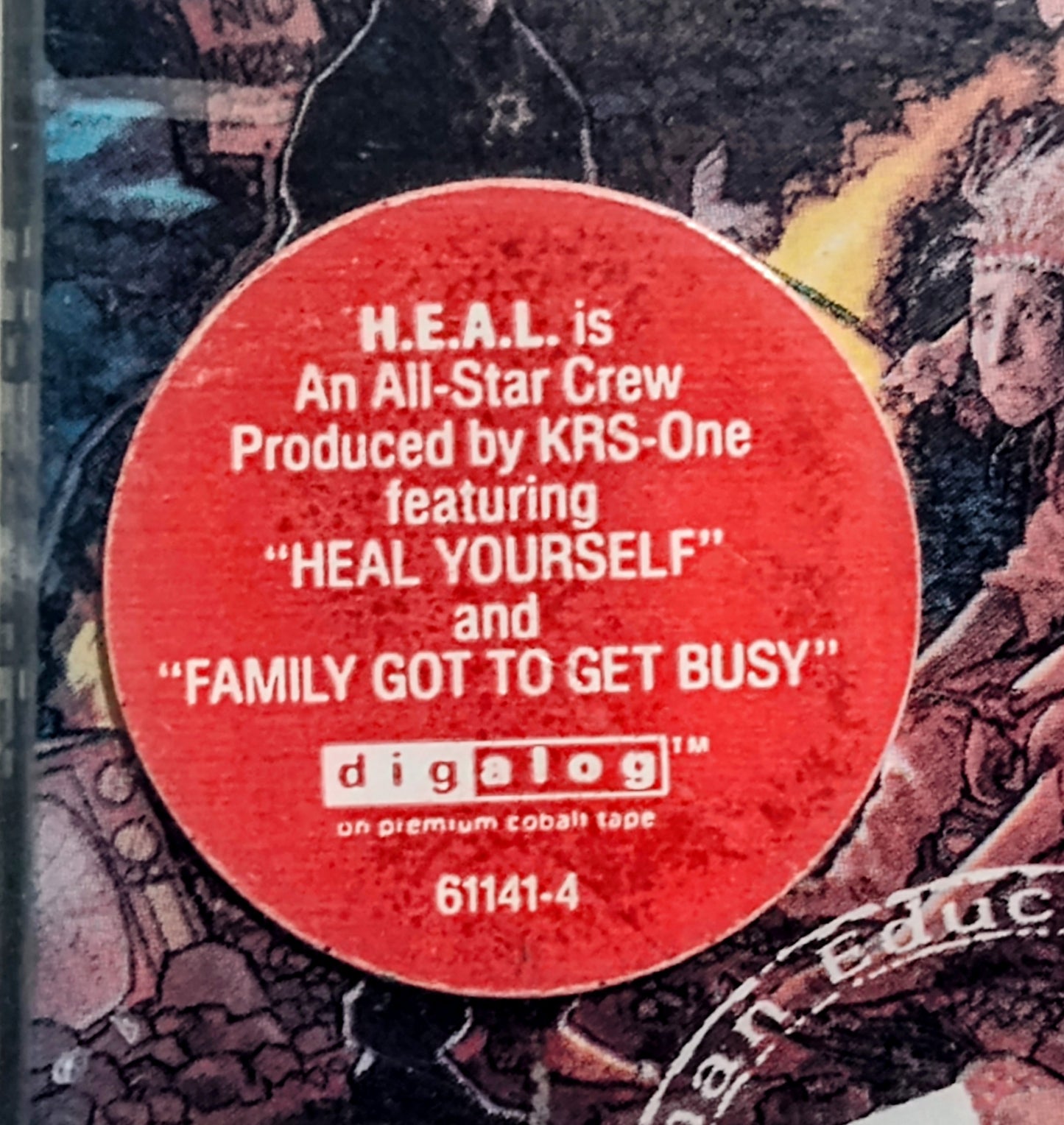 H.E.A.L. - "Civilization Vs. Technology" - CASSETTE TAPE VG+/M (Sealed; saw cut spine; cracked back of case)