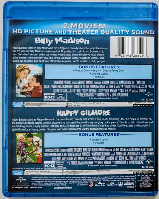 Double Feature: Billy Madison & Happy Gilmore BLU-RAY