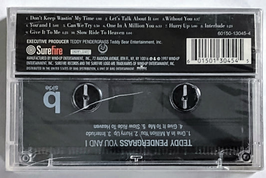Teddy Pendergrass - “You And I” - CASSETTE TAPE NM/M (Sealed with hype sticker; cracked back of case)