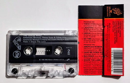 Guess Who, The - "American Woman, These Eyes & Other Hits" - CASSETTE TAPE (DOLBY) VG/VG+