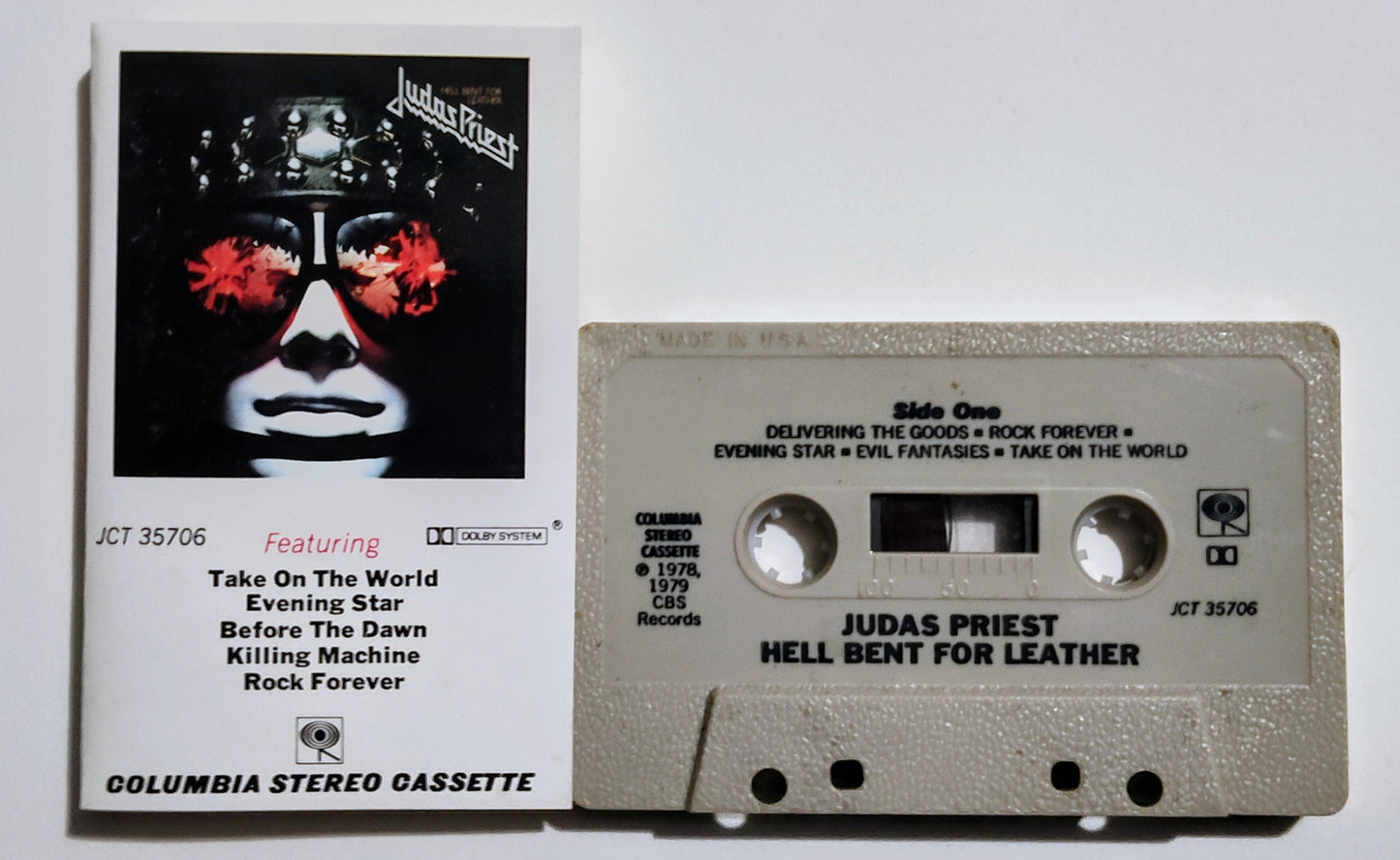 Judas Priest - "Hell Bent For Leather" - CASSETTE TAPE (DOLBY) VG/VG