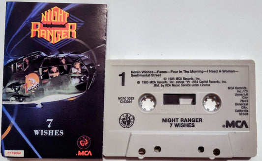 Night Ranger - "7 Wishes" - CASSETTE TAPE VG/VG+