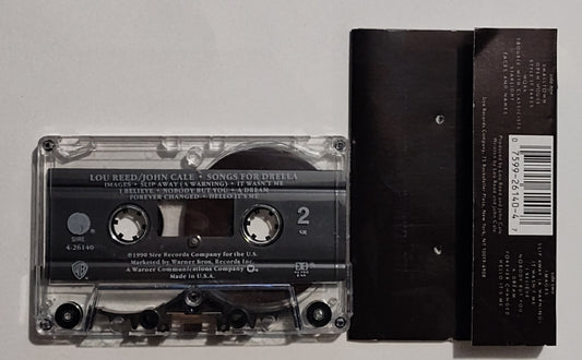 Lou Reed/ John Cale - "Songs For Drella" - CASSETTE TAPE (SR; DOLBY HX PRO B NR) VG/VG
