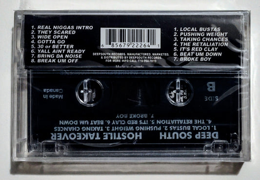 Various Artists - "Deepsouth Records Hostile Takeover Compilation" - CASSETTE TAPE NM/M (Sealed; tiny tear in seal; tiny crack on back of case)