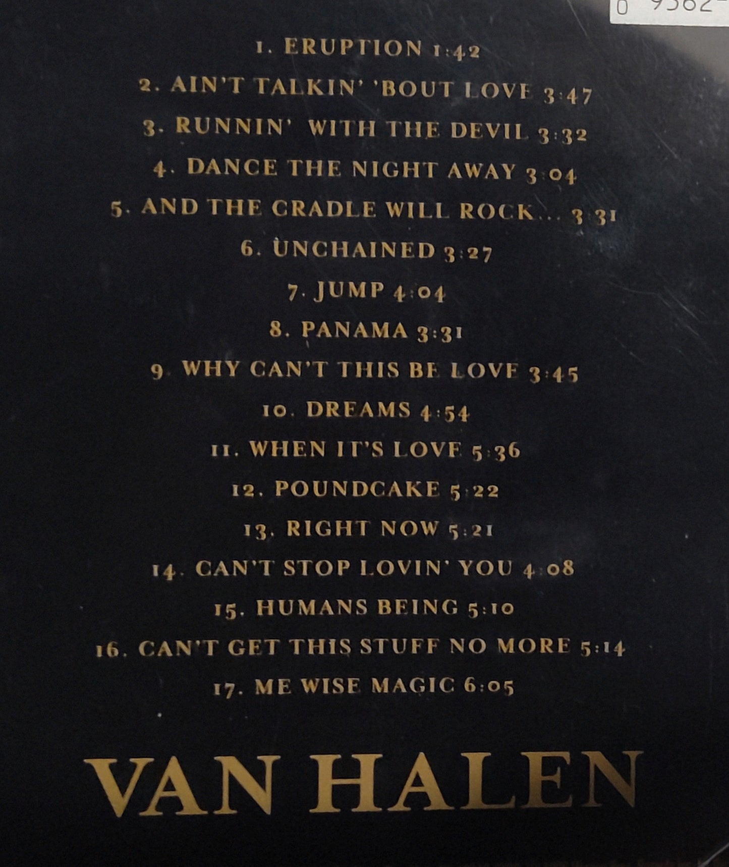 Van Halen - "Best Of, Volume 1" - COMPACT DISC VG+/VG+