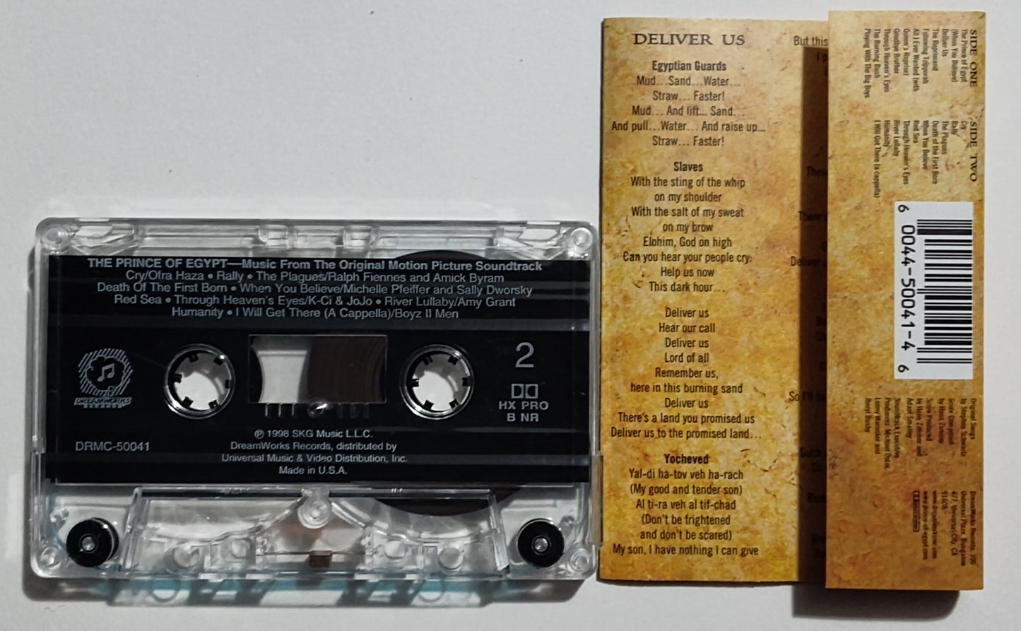 Various Artists - "Prince Of Egypt Soundtrack" - CASSETTE TAPE (DOLBY HX PRO) VG+/VG+