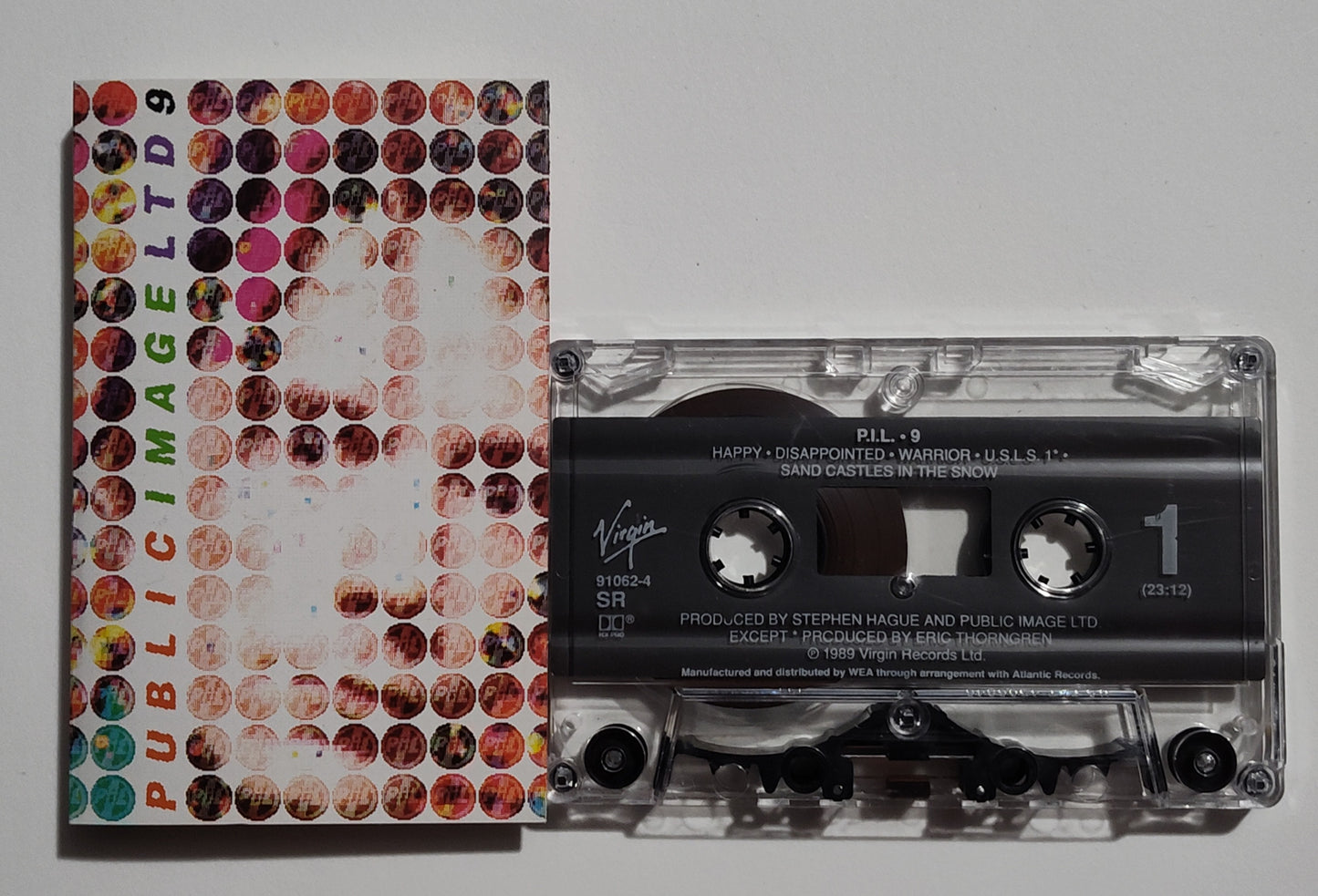 Public Image Ltd. (PIL) - "9" - CASSETTE TAPE (SR; DOLBY HX PRO) VG+/VG+