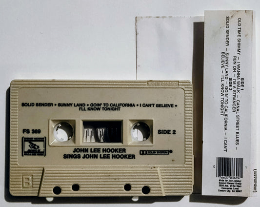 John Lee Hooker - "Sings John Lee Hooker" - CASSETTE TAPE VG/VG+