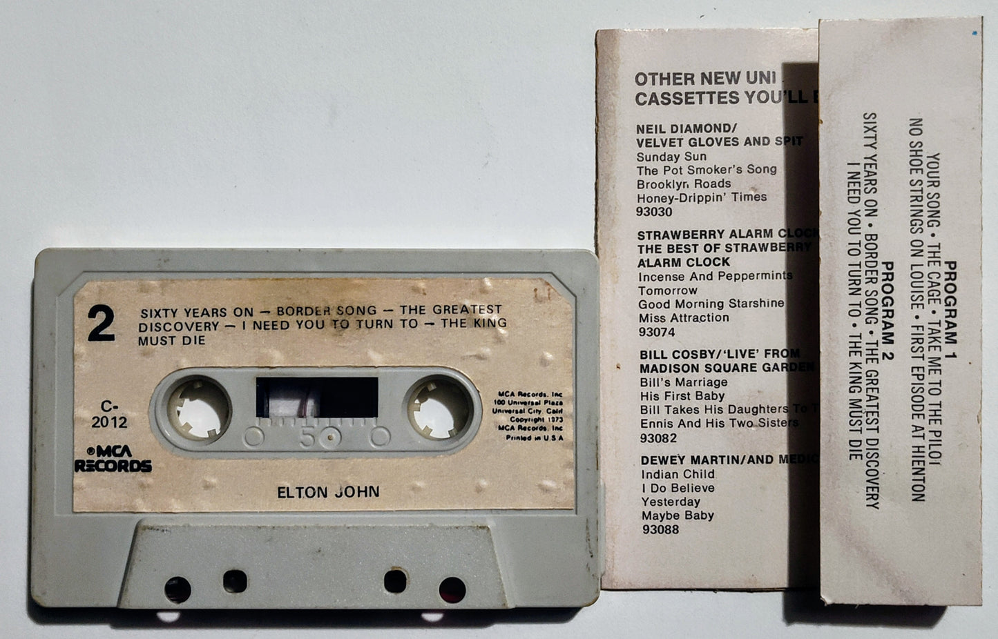 Elton John - "Elton John" - CASSETTE TAPE VG/VG (Paper labels slightly bubbling; plays perfect)