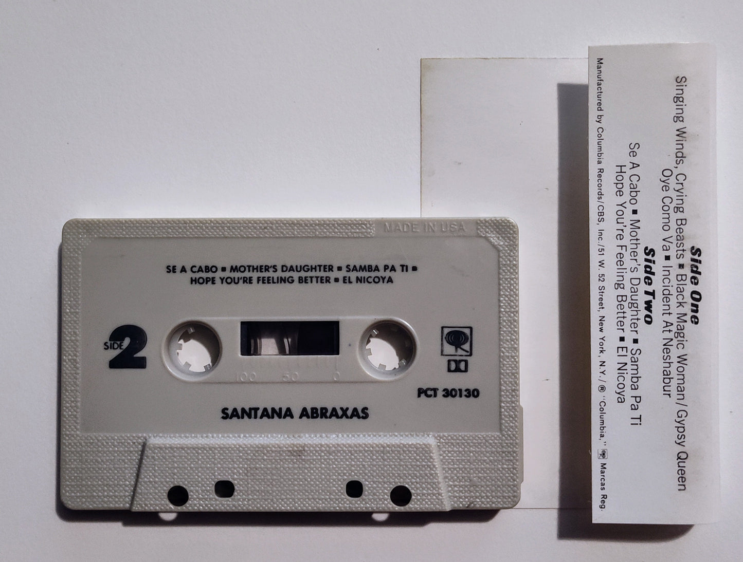 Santana - "Abraxis" - CASSETTE TAPE (DOLBY) VG/VG