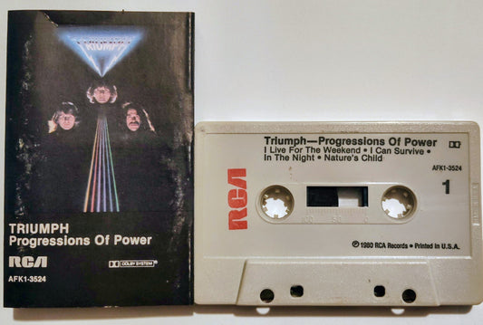 Triumph - "Progressions Of Power " - CASSETTE TAPE VG/VG