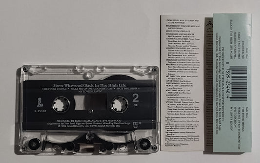 Steve Winwood - "Back In The High Life" - CASSETTE TAPE (SR; DOLBY HX PRO B NR)VG/VG