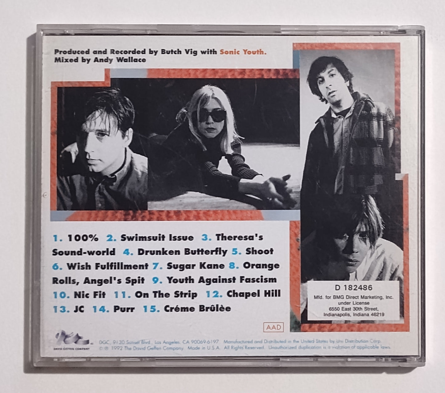 Sonic Youth - "Dirty" - INDIE COMPACT DISC VG+/G+