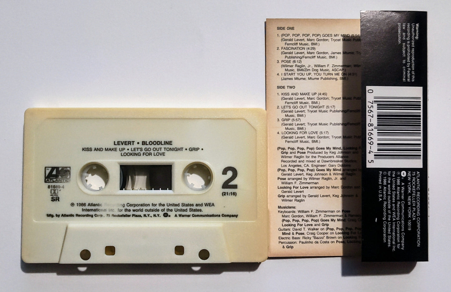 LeVert - "Bloodline" - CASSETTE TAPE (SR; DOLBY) VG/VG