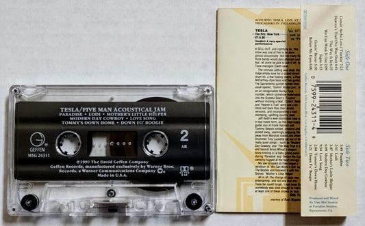 Tesla - “Five Man Acoustical Jam” - CASSETTE TAPE VG+/VG+