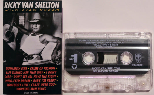 Ricky Van Shelton - "Wild-Eyed Dream" - CASSETTE TAPE (DOLBY) VG+/VG+