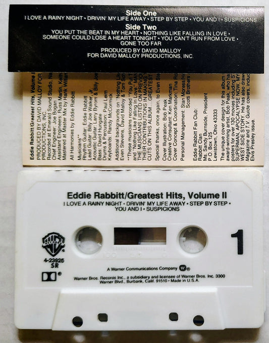 Eddie Rabbitt - “Greatest Hits Volume II” - CASSETTE TAPE VG+/VG