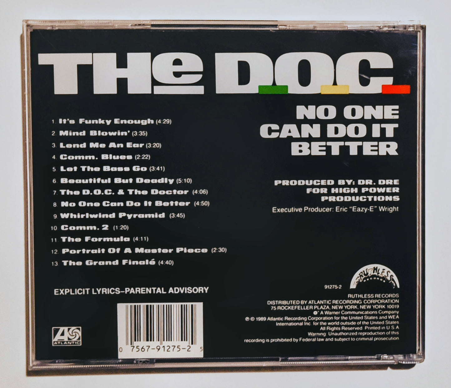 D.O.C., The - "No One Can Do It Better" - COMPACT DISC VG+/VG+