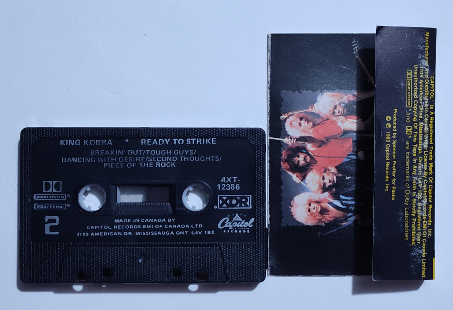 King Kobra - "Ready To Strike" - CASSETTE TAPE (Canada; XDR; DOLBY HX PRO) VG/VG