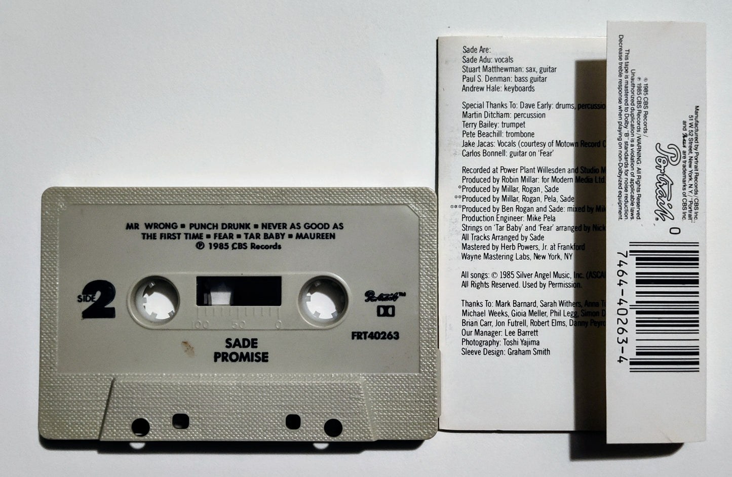 Sade - "Promise" - CASSETTE TAPE VG+/VG+