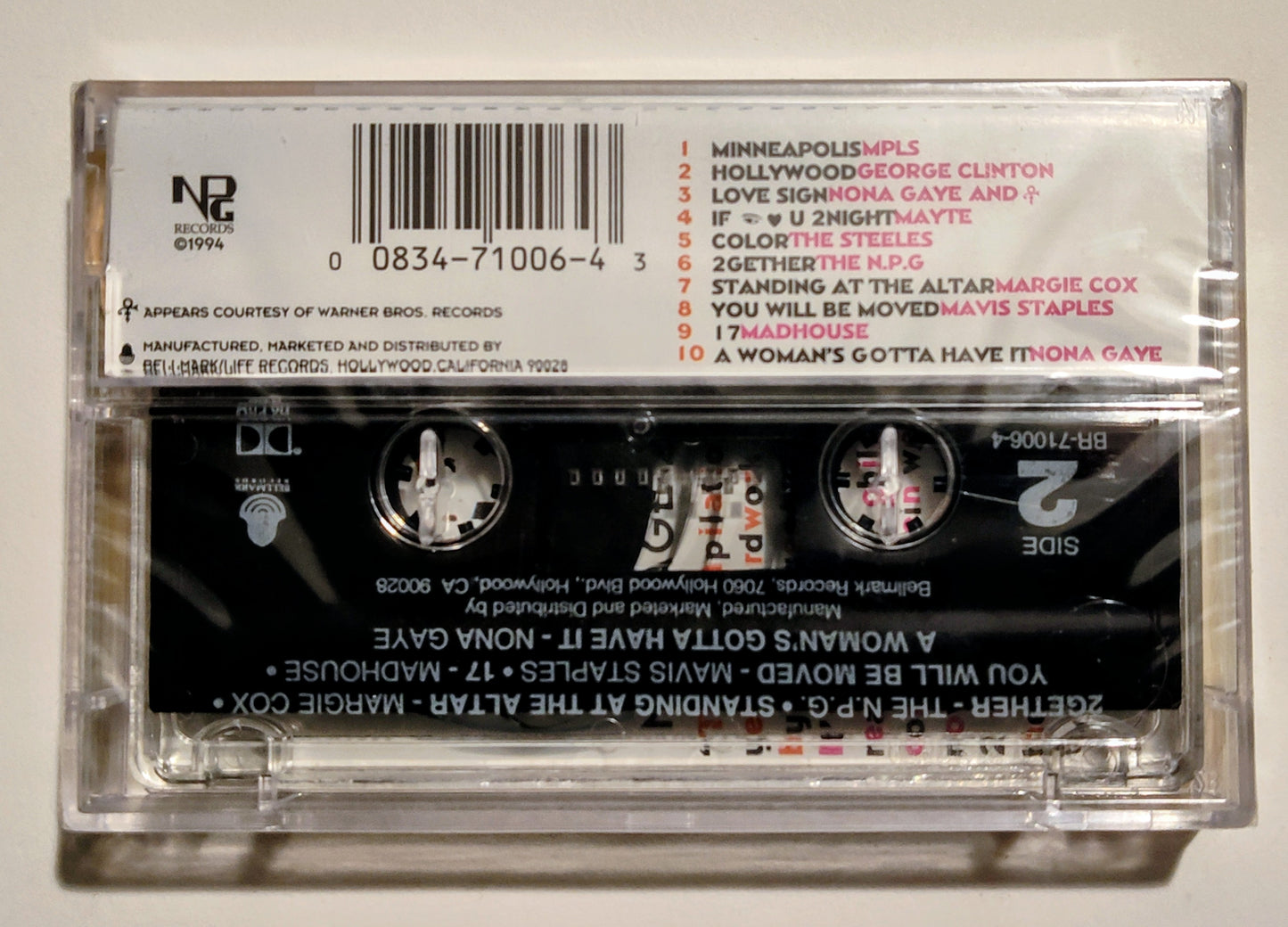 Prince - "1-800-NEW-FUNK" - CASSETTE TAPE (DOLBY HX PRO B NR) NM/M (Sealed w/ hype stickers; small crack in back of case)