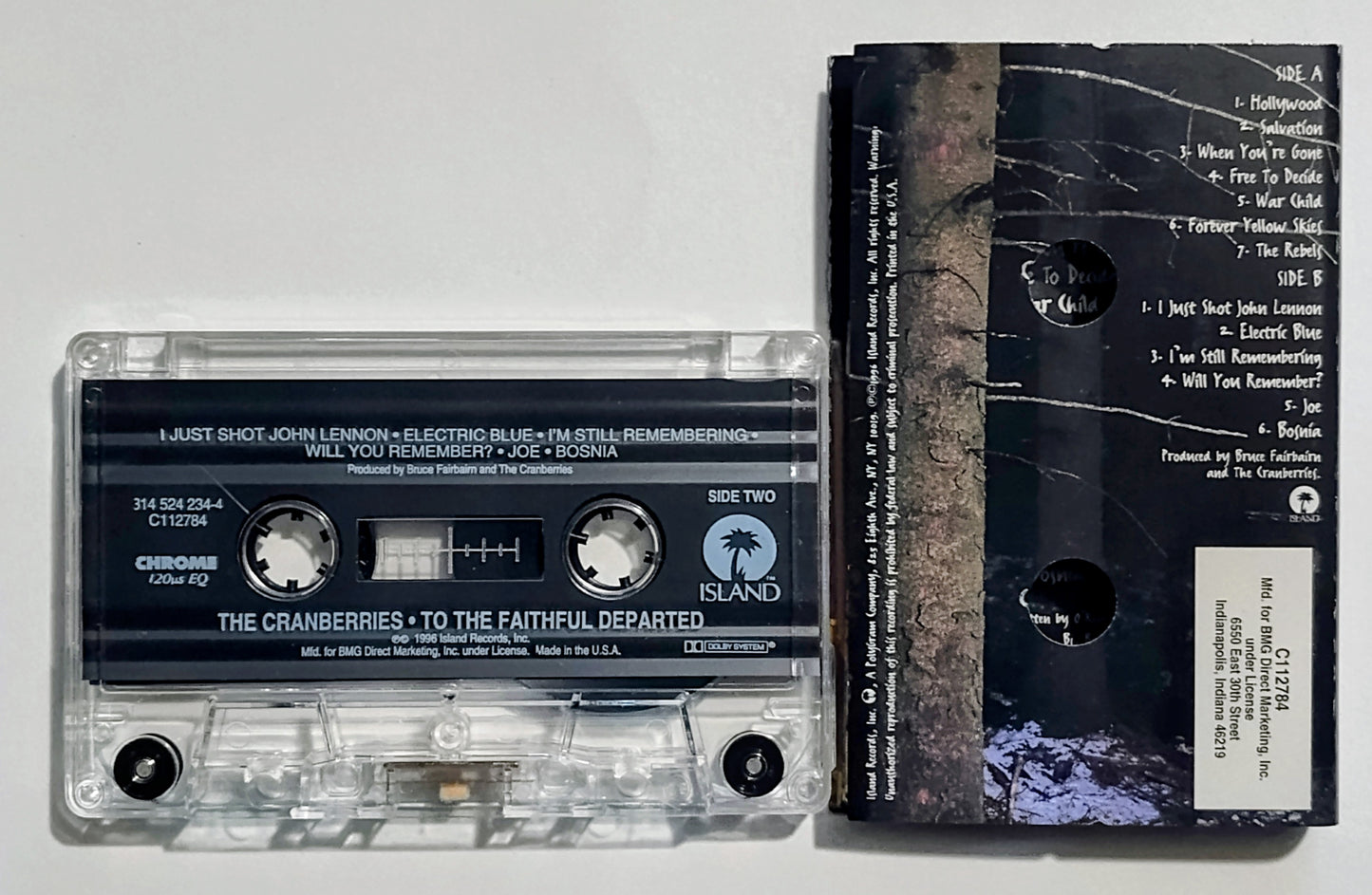 Cranberries, The - "To The Faithful Departed" - CASSETTE TAPE (BMG; Chrome; DOLBY) VG+/VG+