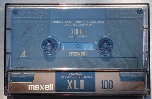 Blank - Maxell XL II (100-Minute; Vintage closed-window-style; grey shell; Loose/Pre-Recorded/With J-Card; No sticker labels; SOLD AS IS)