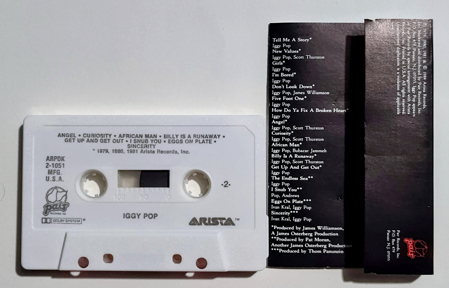 Iggy Pop - "Iggy Pop (Compilation)" - CASSETTE TAPE (DOLBY) VG+/VG+
