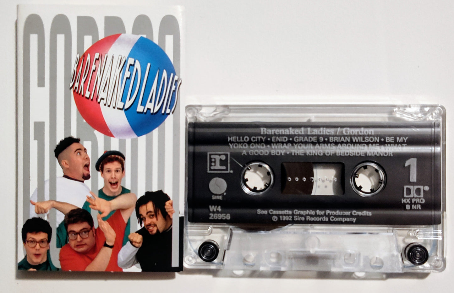 Barenaked Ladies - "Gordon" - CASSETTE TAPE (Canada; Clear Shell; Columbia House; DOLBY HX PRO B NR) VG+/VG+